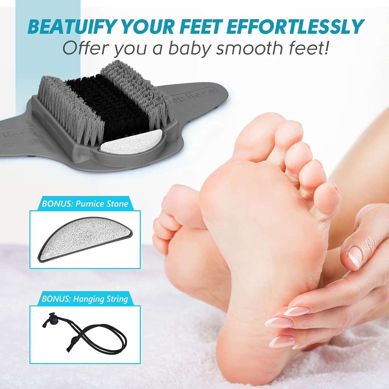 BESKAR bonus pumice stone included with scrubber