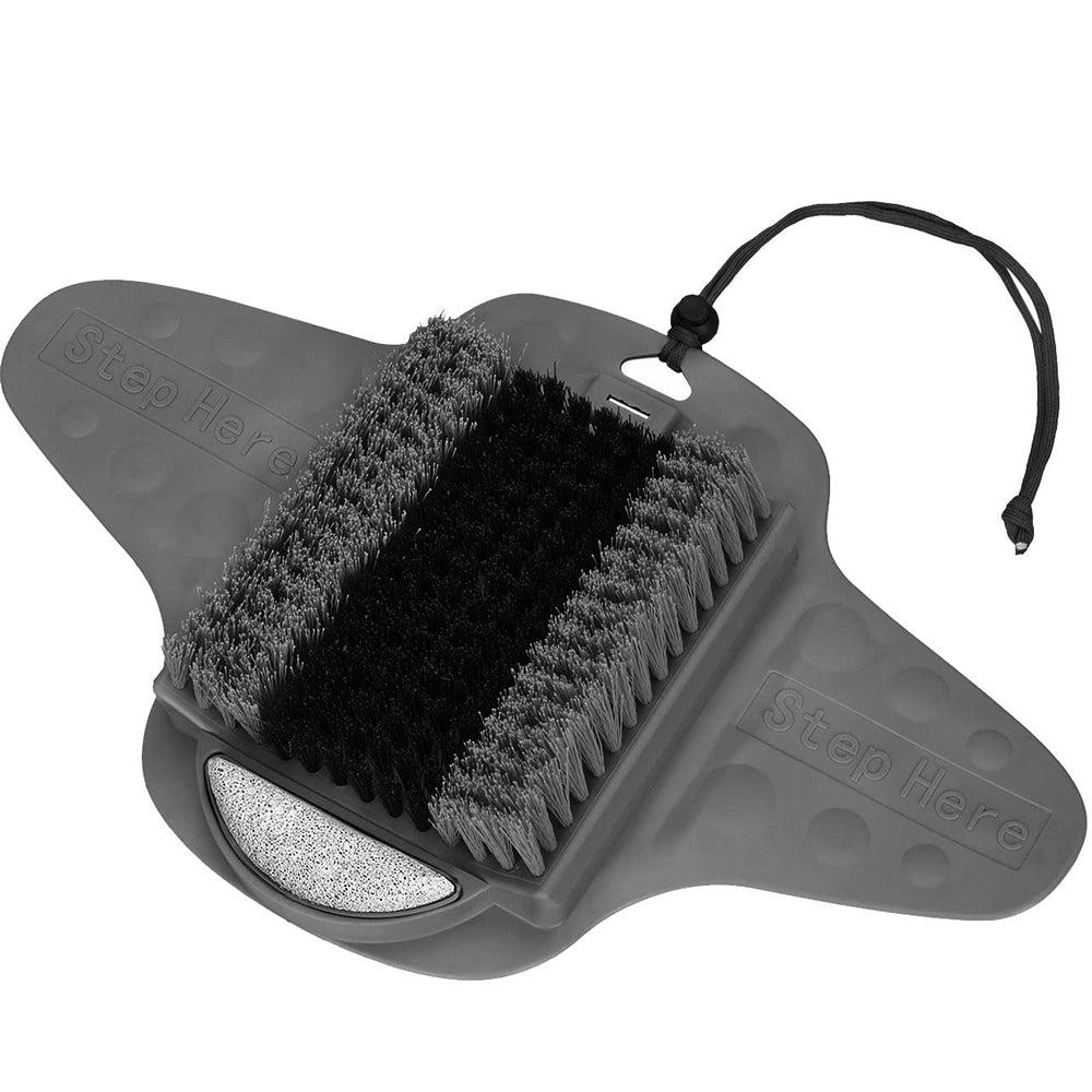 BESKAR foot scrubber close-up showing pumice stone for exfoliation in shower