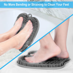 Beskar XL foot scrubber mat closeup shows bristles for thorough scrubbing between toes