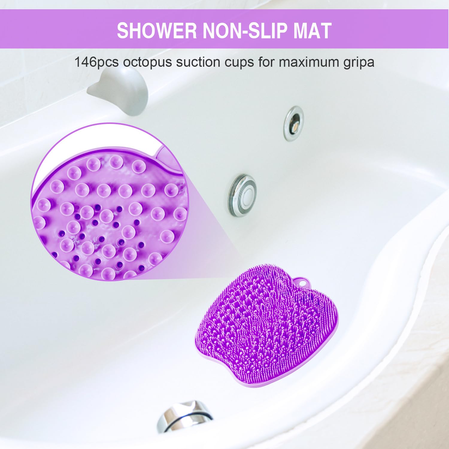 BESKAR XL bristles provide a soothing foot massage during scrubbing.