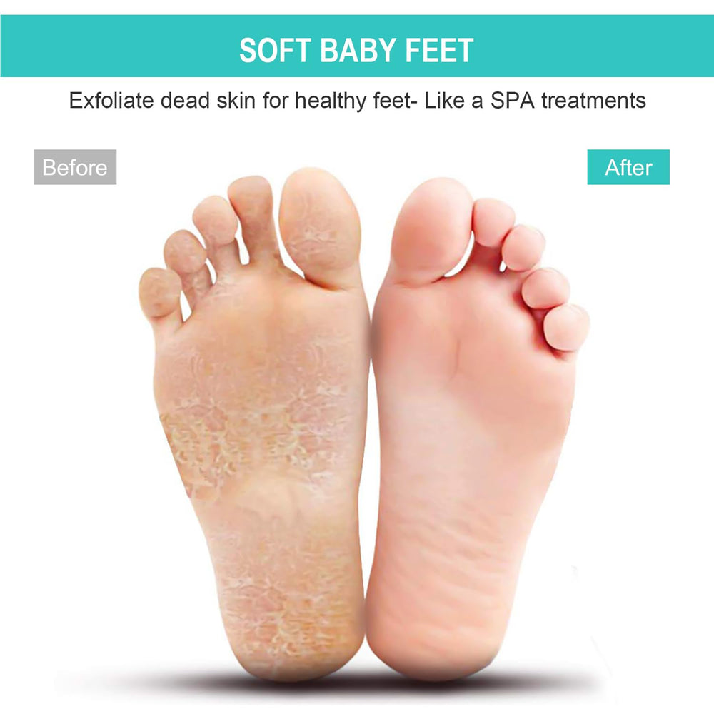 Person standing on BESKAR XL for thorough cleaning and massage.