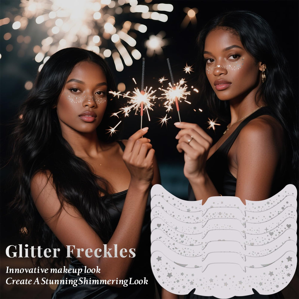 BESNEL easy-apply freckle patches for quick face glitter accents