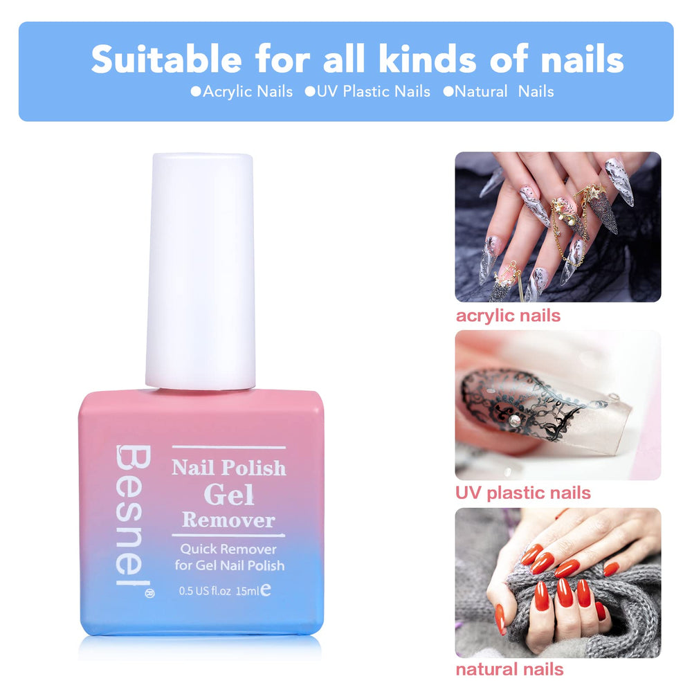 BESNEL nail file and cuticle pusher included for precise prep