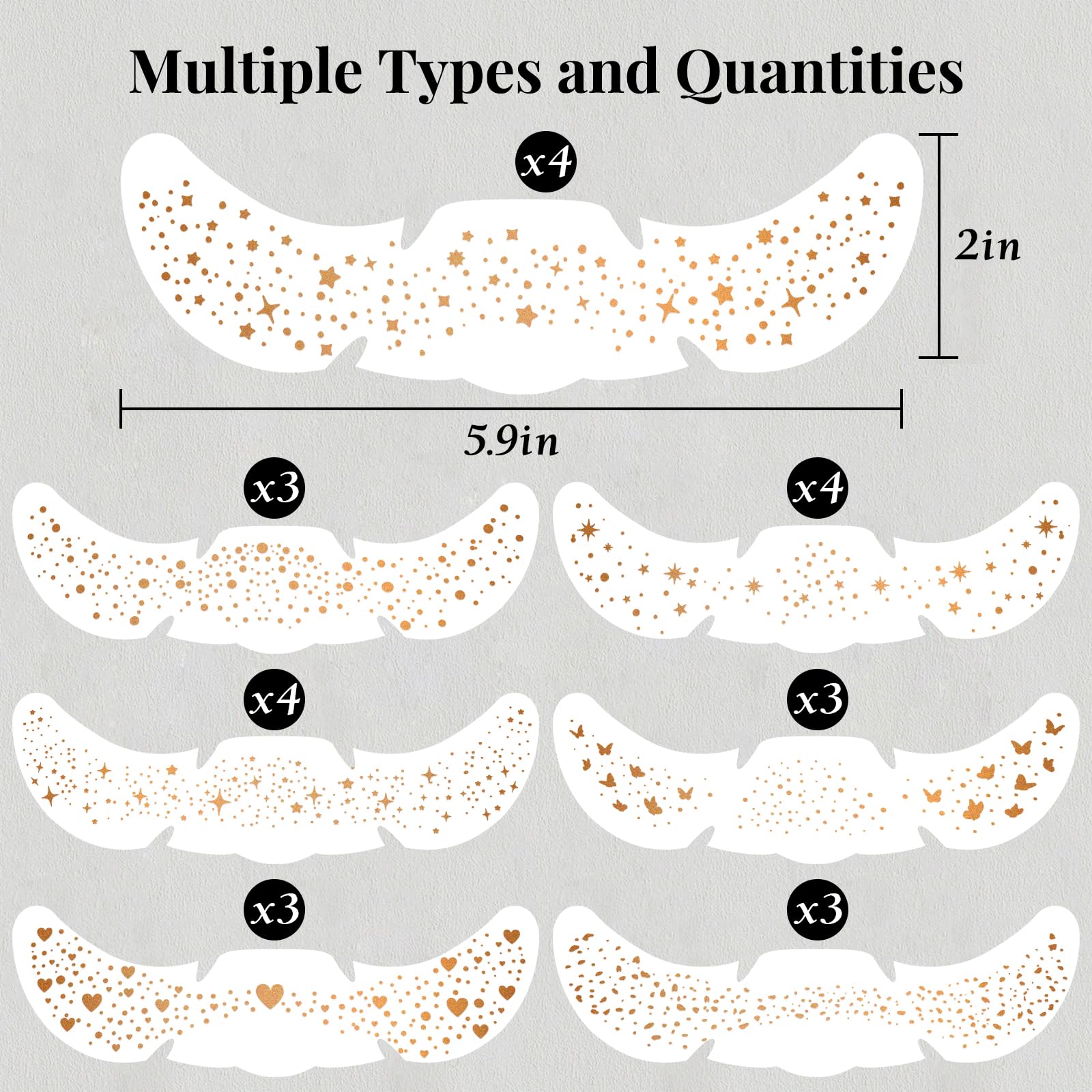 BESNEL star-pattern freckles patch for shimmering facial accents at parties