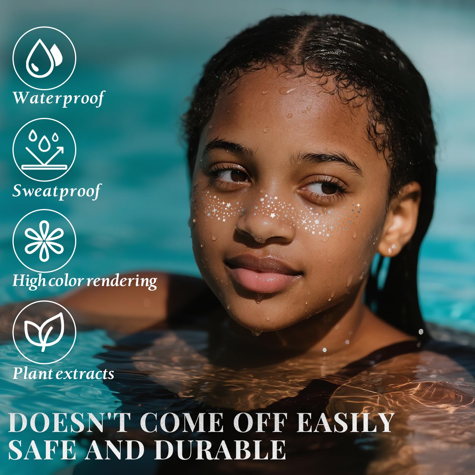 BESNEL waterproof freckle patches stay put through sweat