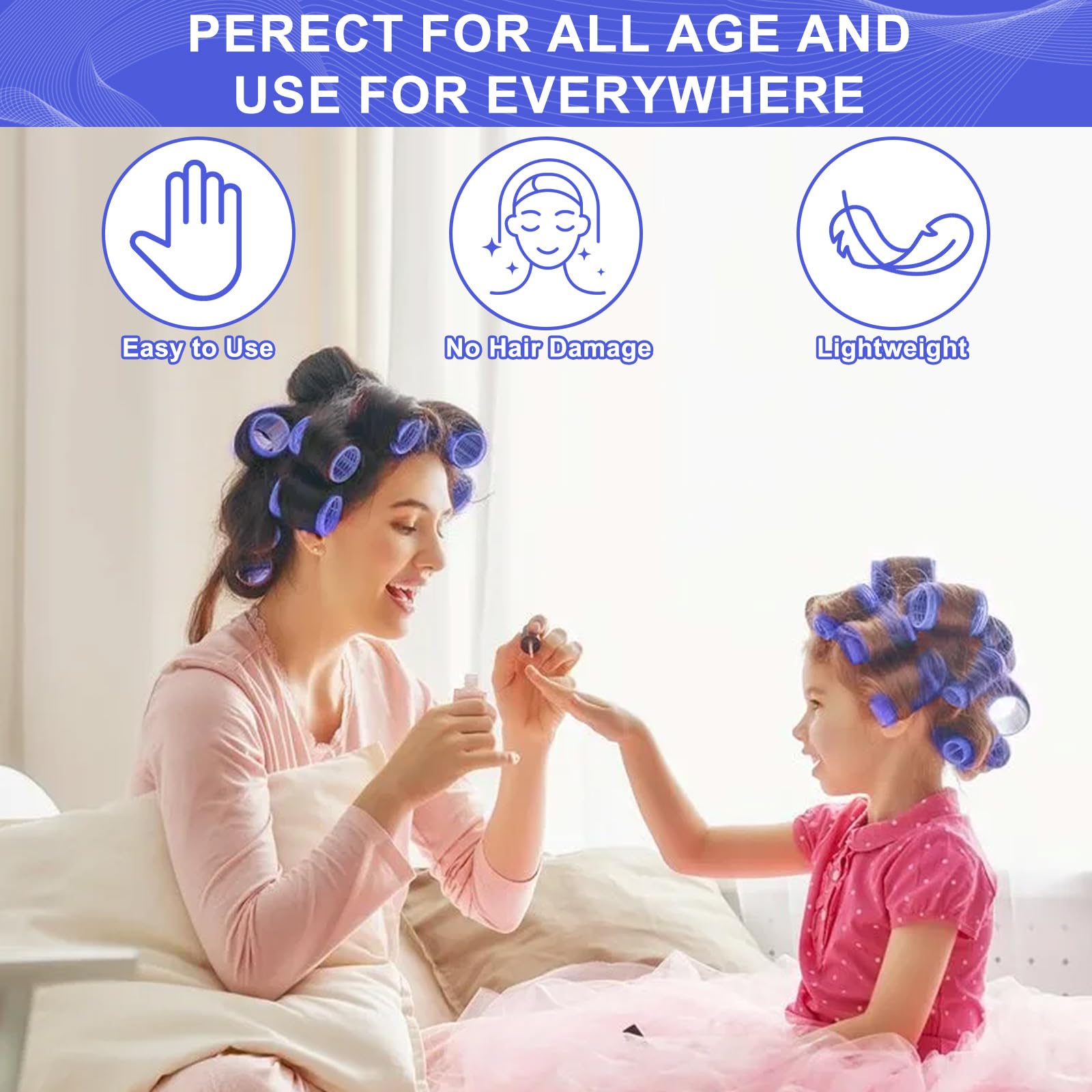 BESSEEK hair rollers with clips stored neatly