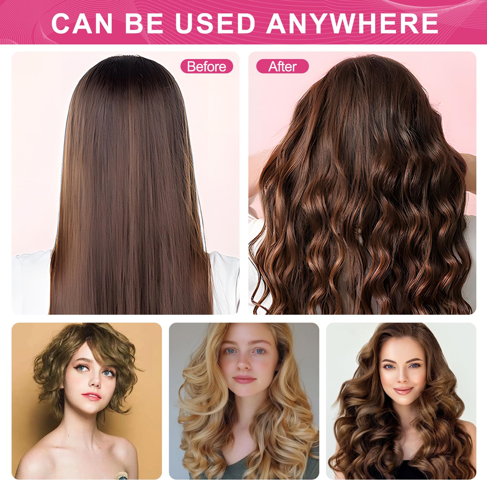 Besseek hair rollers in action wrapping hair for volume and waves