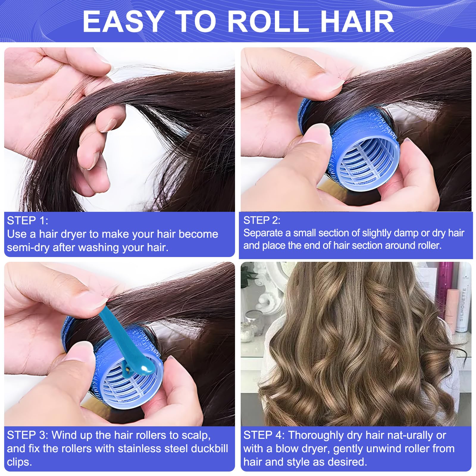BESSEEK hair rollers vintage-styles inspiration