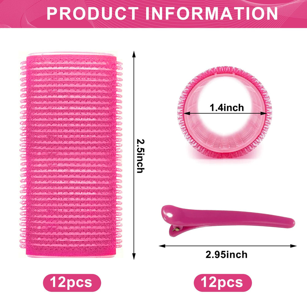Besseek self-grip rollers shown from the side for easy pin-free styling