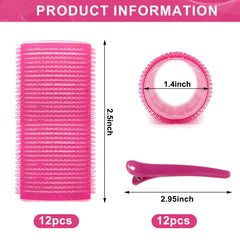 Besseek self-grip rollers shown from the side for easy pin-free styling