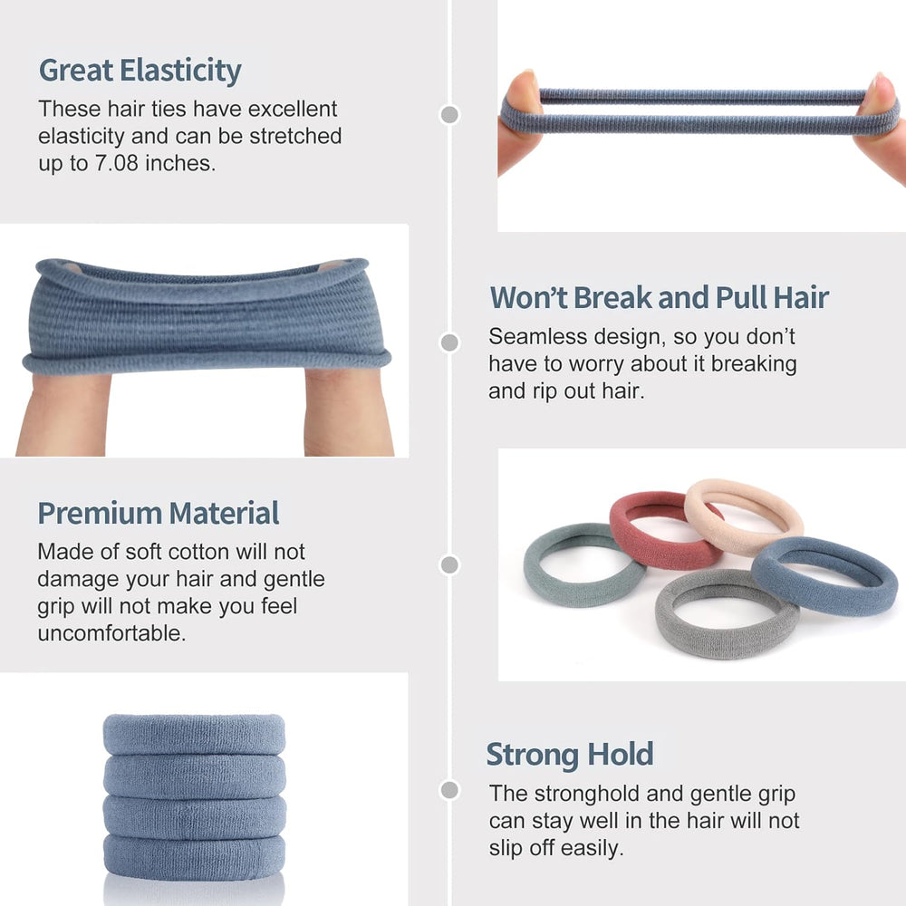 Bessrung durable hair ties stretch demonstration highlighting long-lasting elasticity