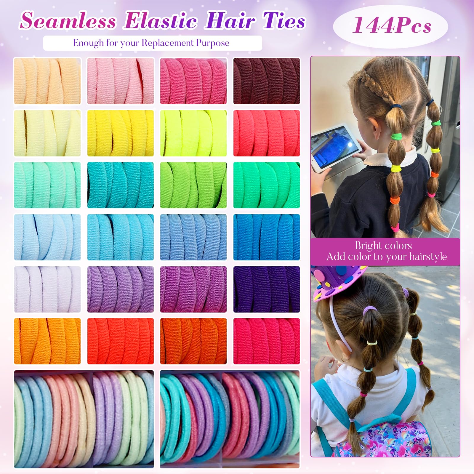 Bessrung seamless thick ties with 24 colors for versatile daily looks