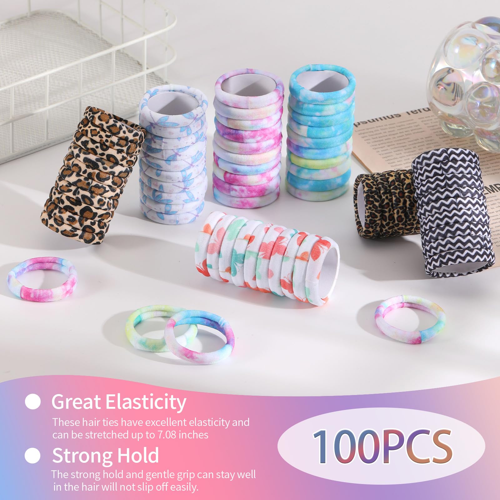 Bessrung snag-free hair ties in action provide secure ponytails without pulling.
