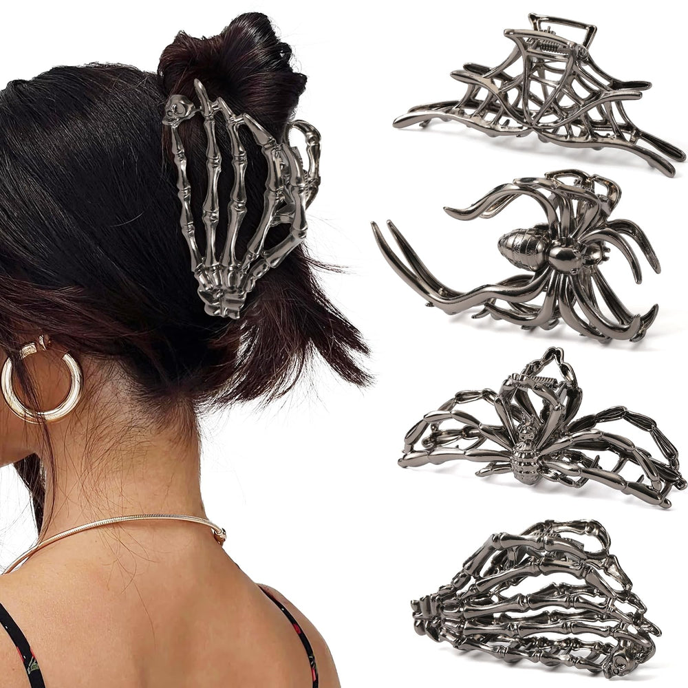 Bessrung spider-web hair clip with gothic style and secure hold