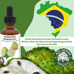Best Nature's Cosmetics Soursop Oil amber bottle preserves freshness and nutrients