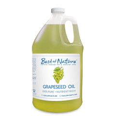 Best of Nature grapeseed oil bottle front view for lightweight skin hydration