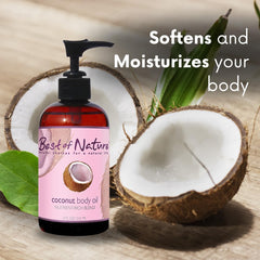 Best of Nature fractionated oil provides non-greasy hydration for dry or sensitive skin.