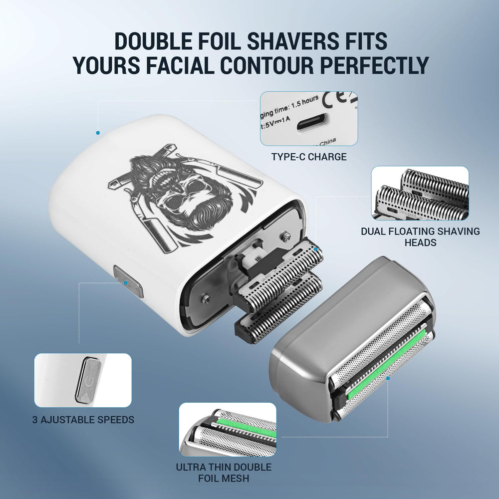 BESTBOMG beard trimmer attachments guide demonstrates versatile length options