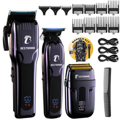 BESTBOMG BS-808C hair clipper metal body for durable at-home grooming.