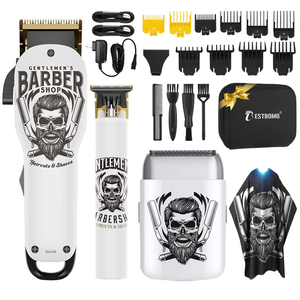 BESTBOMG hair clippers professional front view highlights precision for clean fades