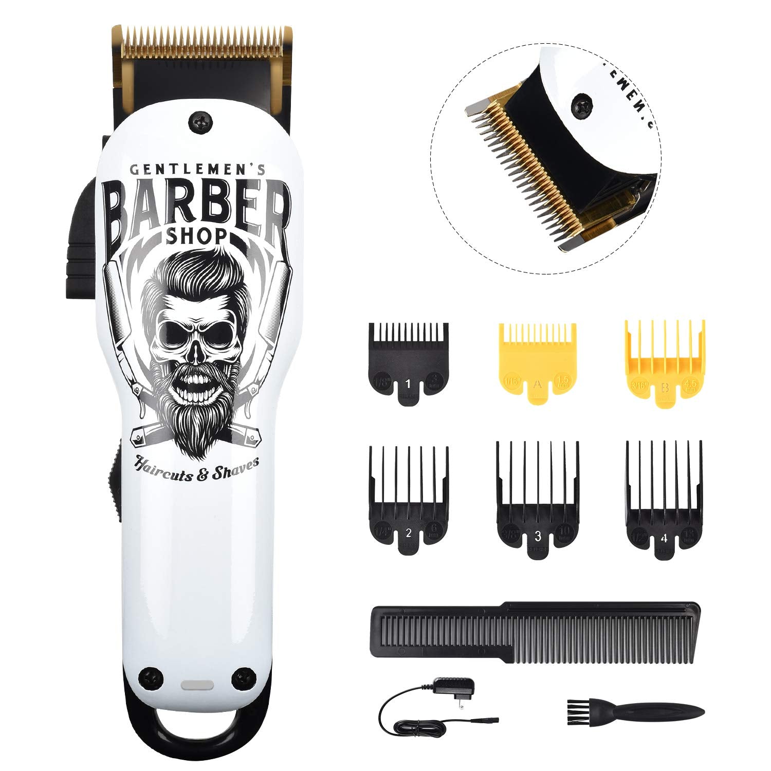 BESTBOMG professional hair clipper front view, cordless design for precise home grooming.