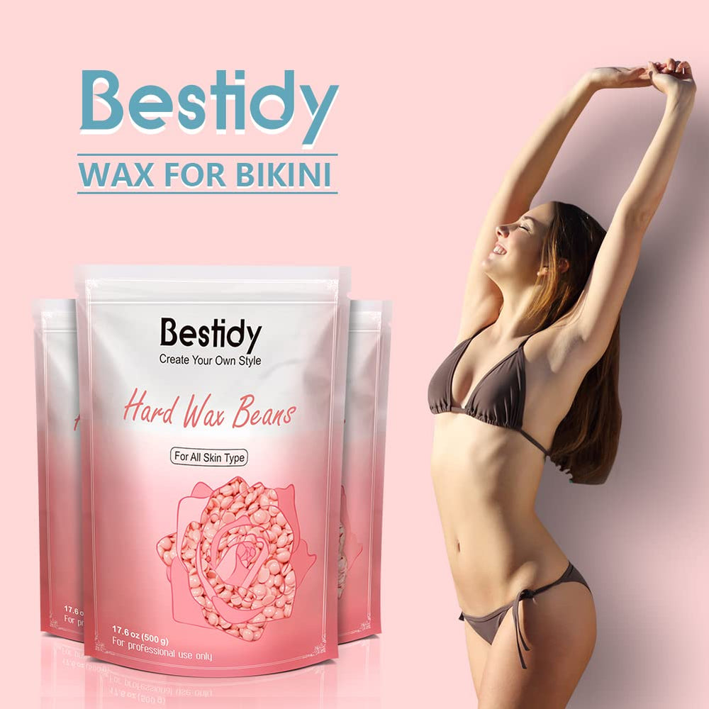 Bestidy wax beads suitable for full body waxing including legs and arms.