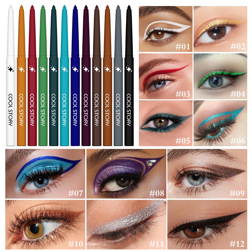 BestLand shimmer eyeliner set ultra-precise tip enables clean lines