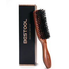 BESTOOL hair brush with boar bristles smooths hair and adds natural shine
