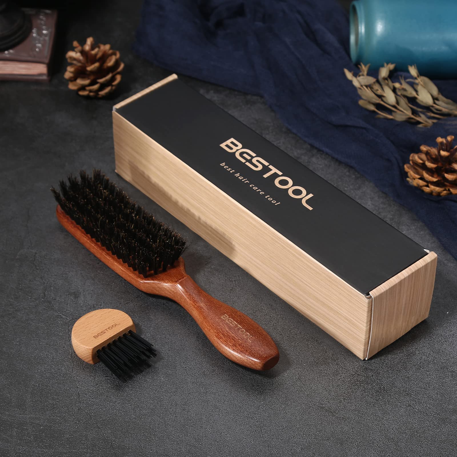 BESTOOL bristles distribute oils for natural shine and reduced frizz