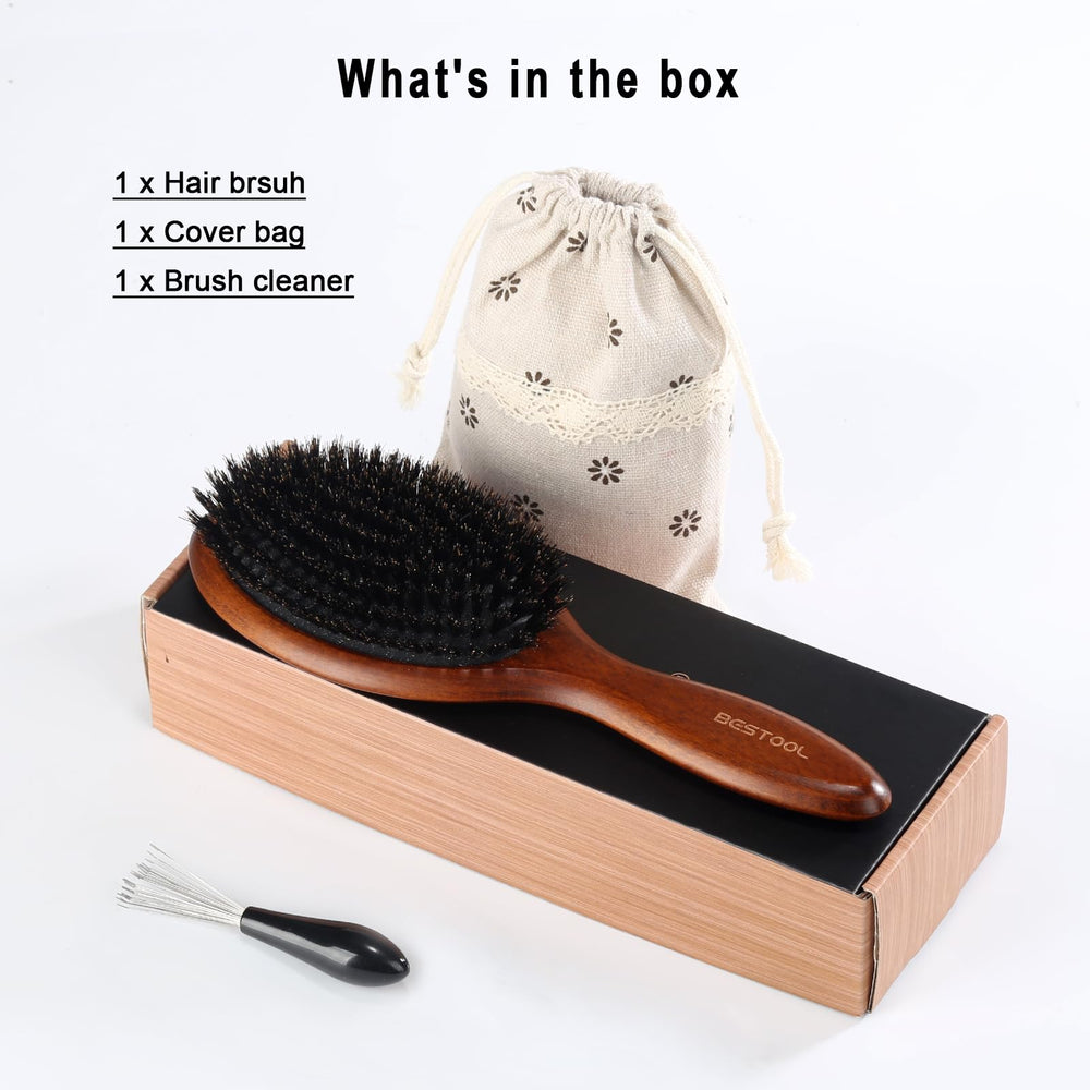 BESTOOL brush in use delivering quick smoothing and shine.