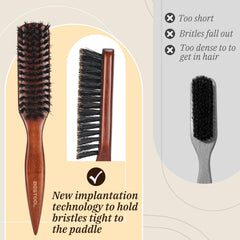 BESTOOL hair brush paddle design demonstrates comfortable grip and scalp-friendly daily use.
