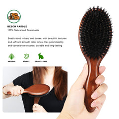 BESTOOL rubber cushion provides gentle detangling and scalp comfort.