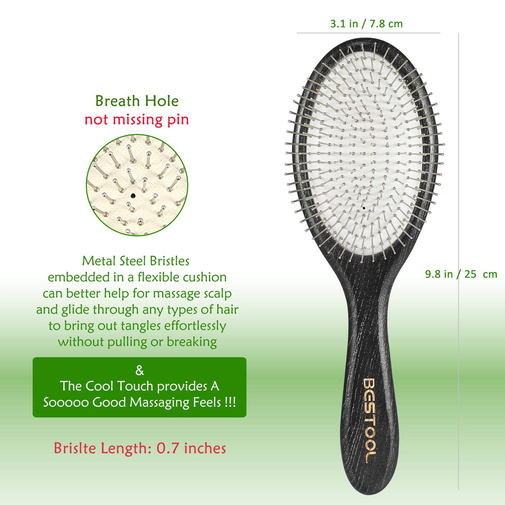 BESTOOL brush demonstrates a soothing scalp massage during use