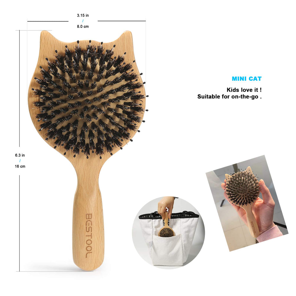 BESTOOL brush distributes scalp oils for healthier-looking hair over time.