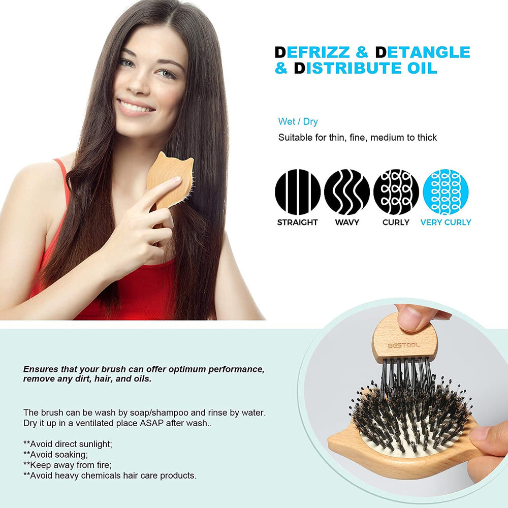 BESTOOL compact travel brush helps keep hair neat during trips.