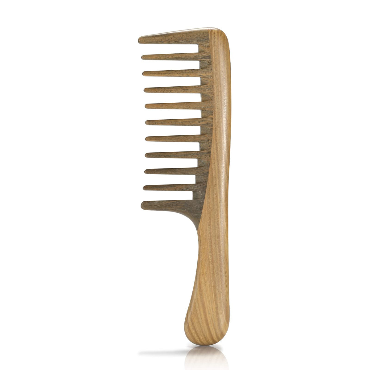 BESTOOL wide tooth comb sandalwood wood grain aids anti-static detangling for thick hair