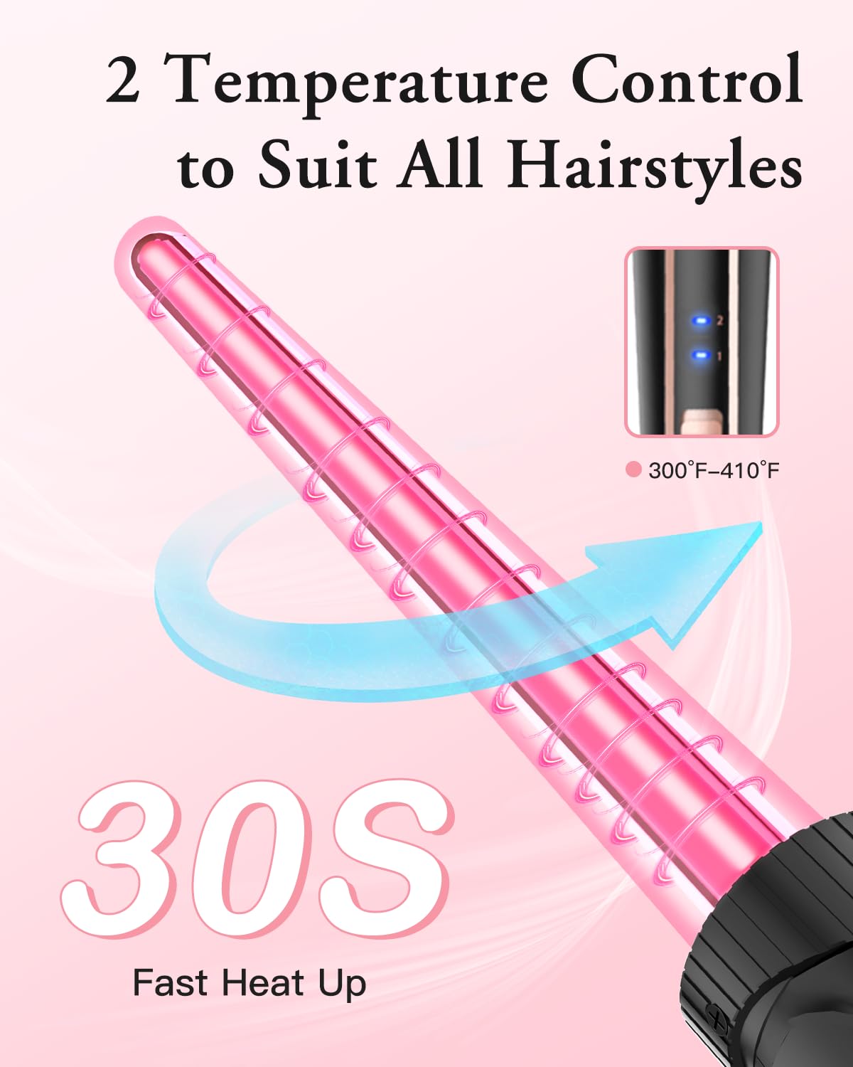 BESTOPE PRO multiple barrel sizes for various curl textures.
