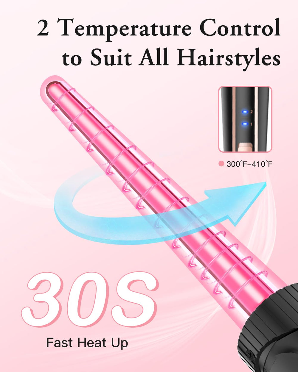 BESTOPE PRO multiple barrel sizes for various curl textures.