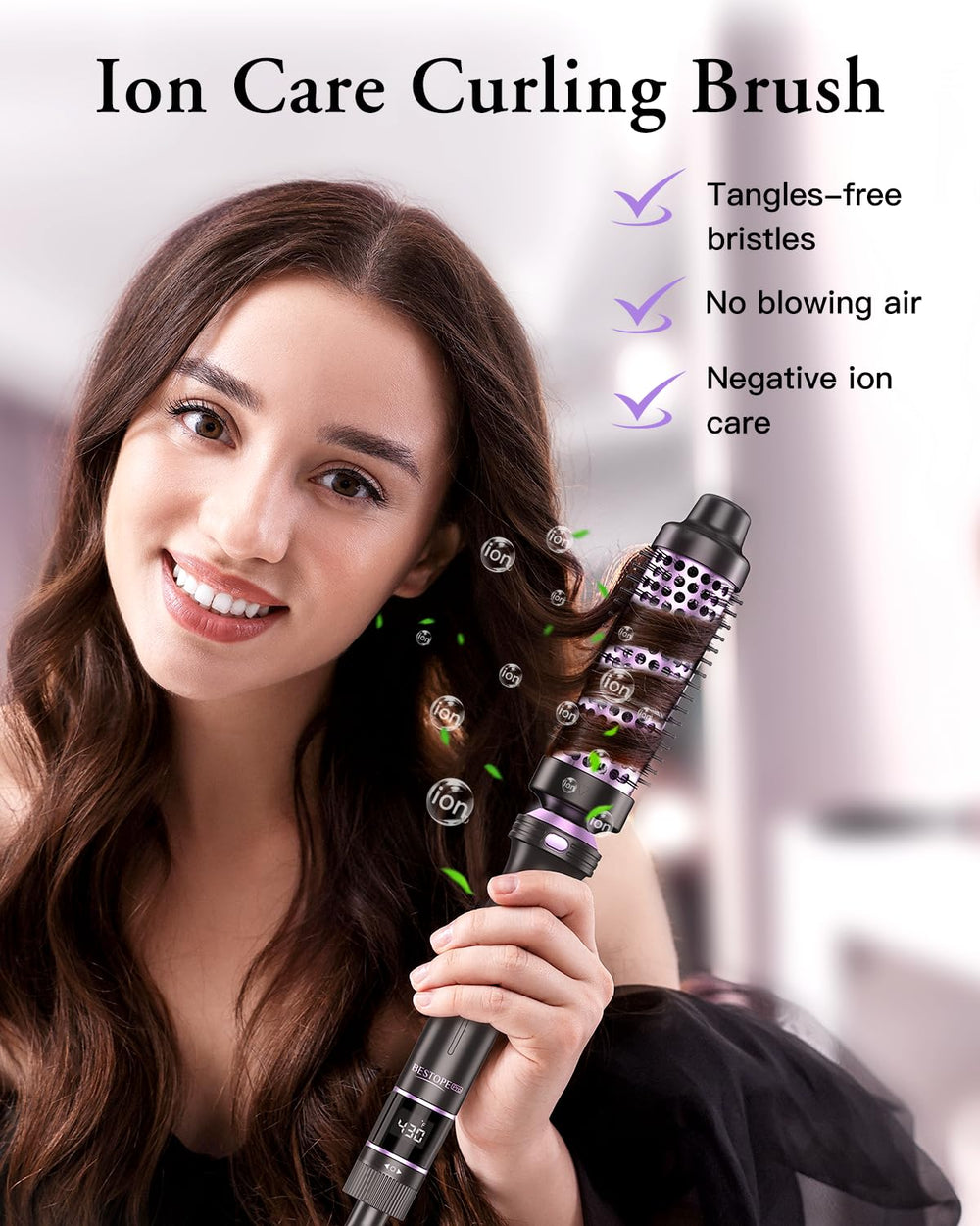 BESTOPE PRO curling iron 0.5-inch close-up for defined tight curls.