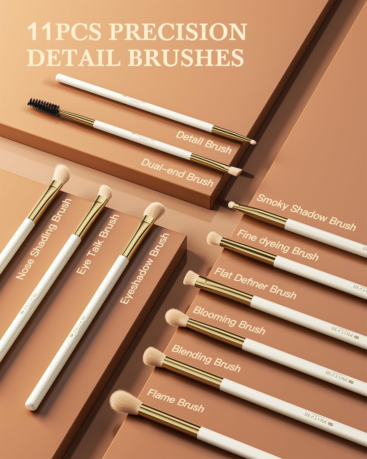 BESTOPE PRO double-ended foundation brush for smooth coverage