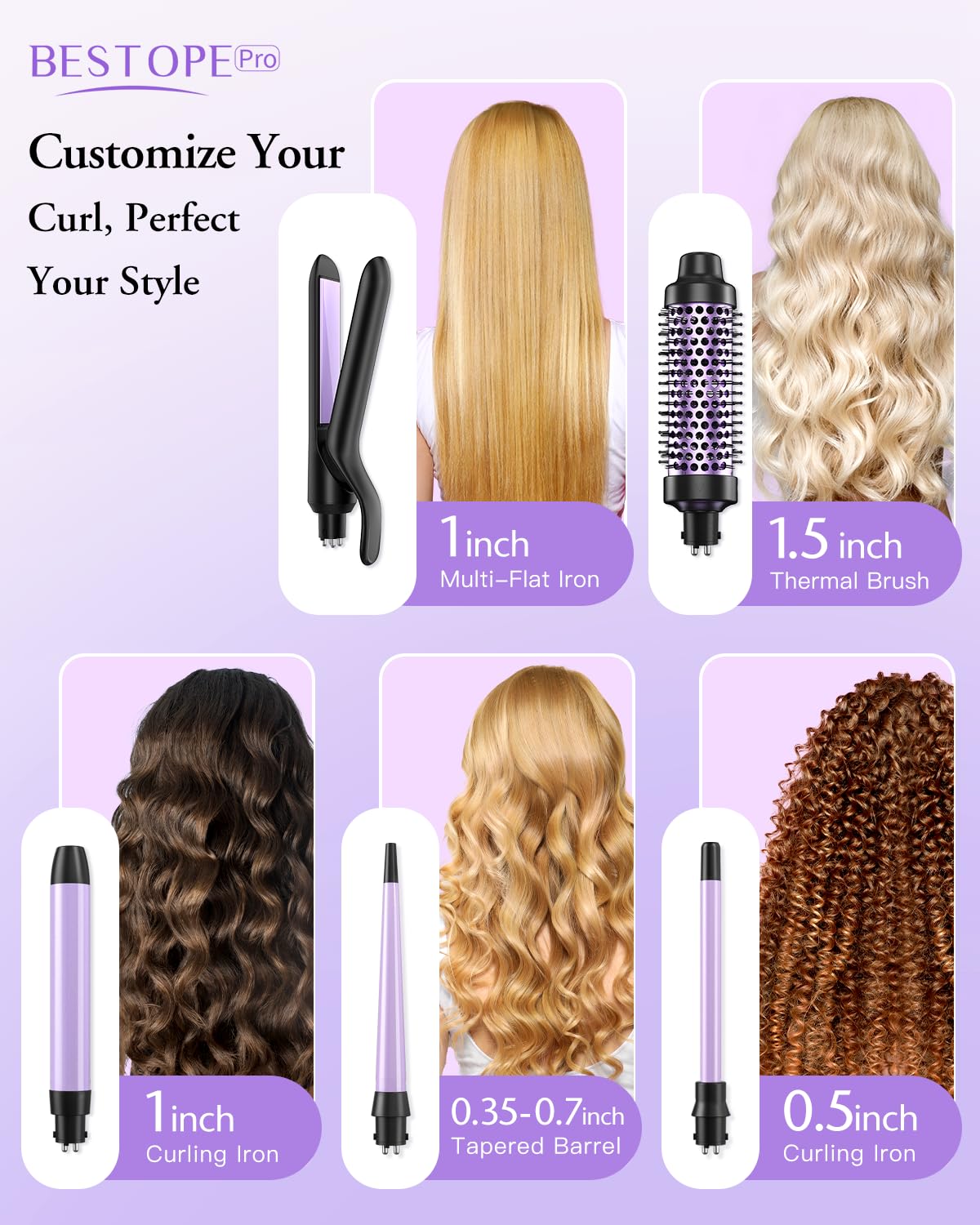 BESTOPE PRO thermal brush iron in use, smooth glide and even heat.