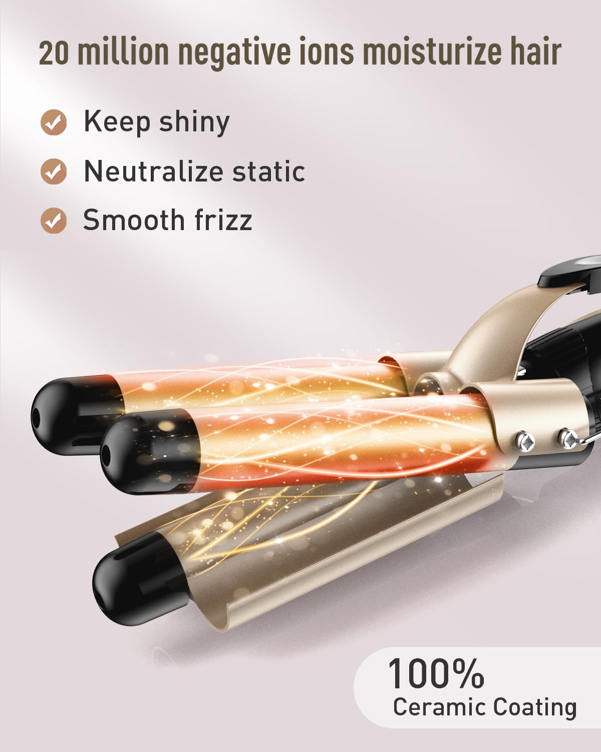 BESTOPE PRO Waver 30s heat-up saves time for quick styling.