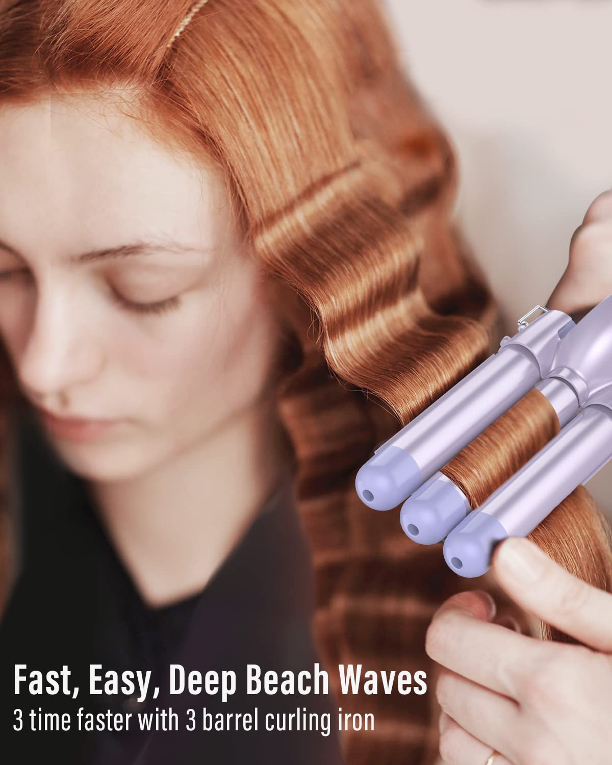 BESTOPE PRO Waver heats up in 30 seconds for quick styling sessions.