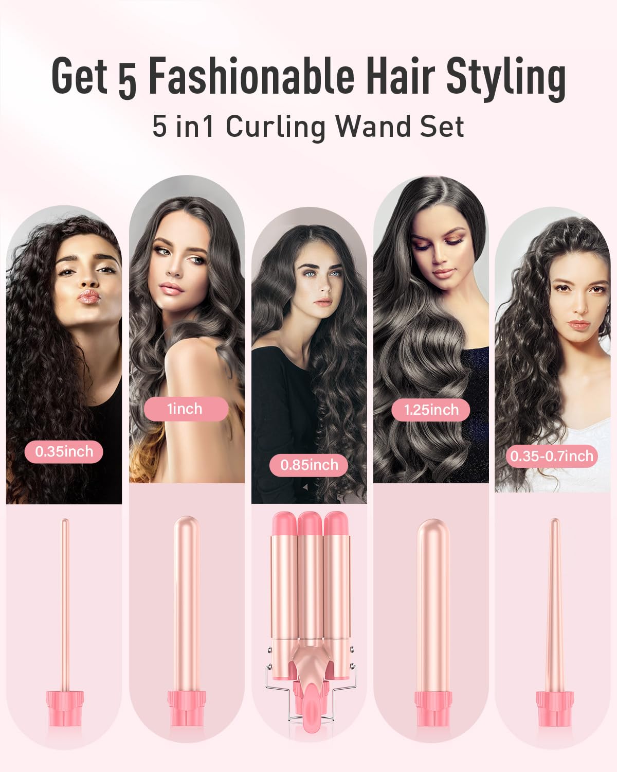 BESTOPE PRO Waver Curling Iron Wand shows quick 30s heat-up for fast styling.