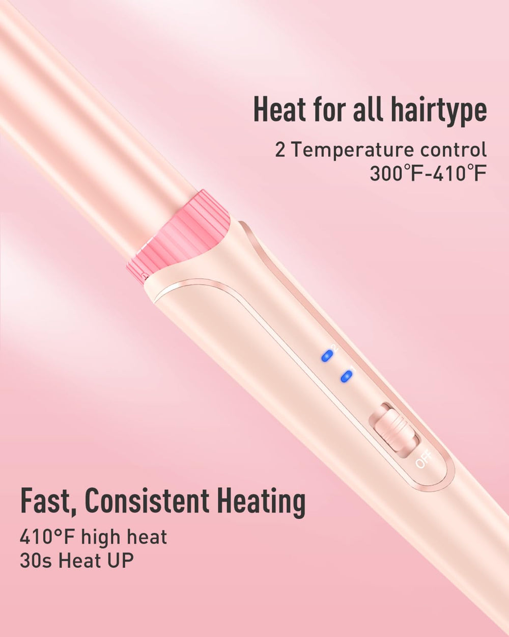 BESTOPE PRO Waver Curling Iron Wand features dual voltage for travel styling readiness.