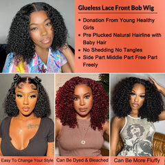 Besurina Deep Curly Bob Wig 180 Density adds fullness without heaviness