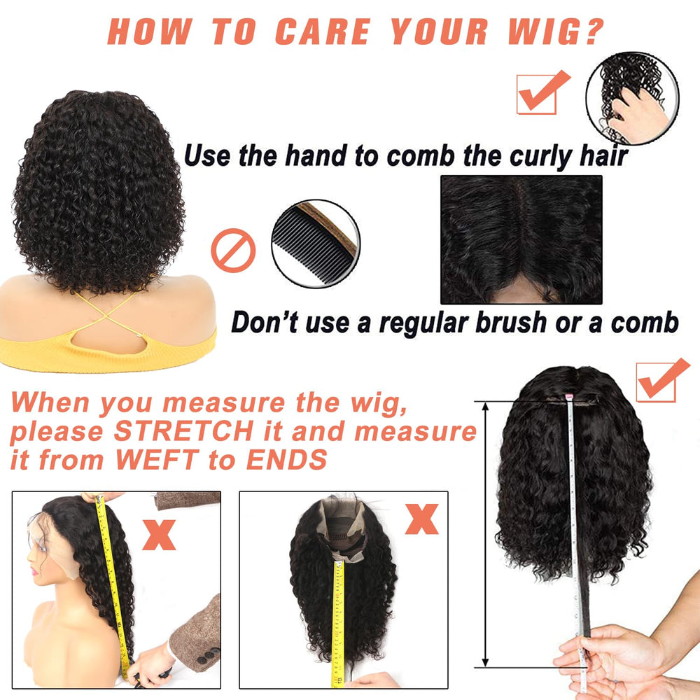 Besurina Deep Curly Bob Wig Daily-wear suitable for daily routines