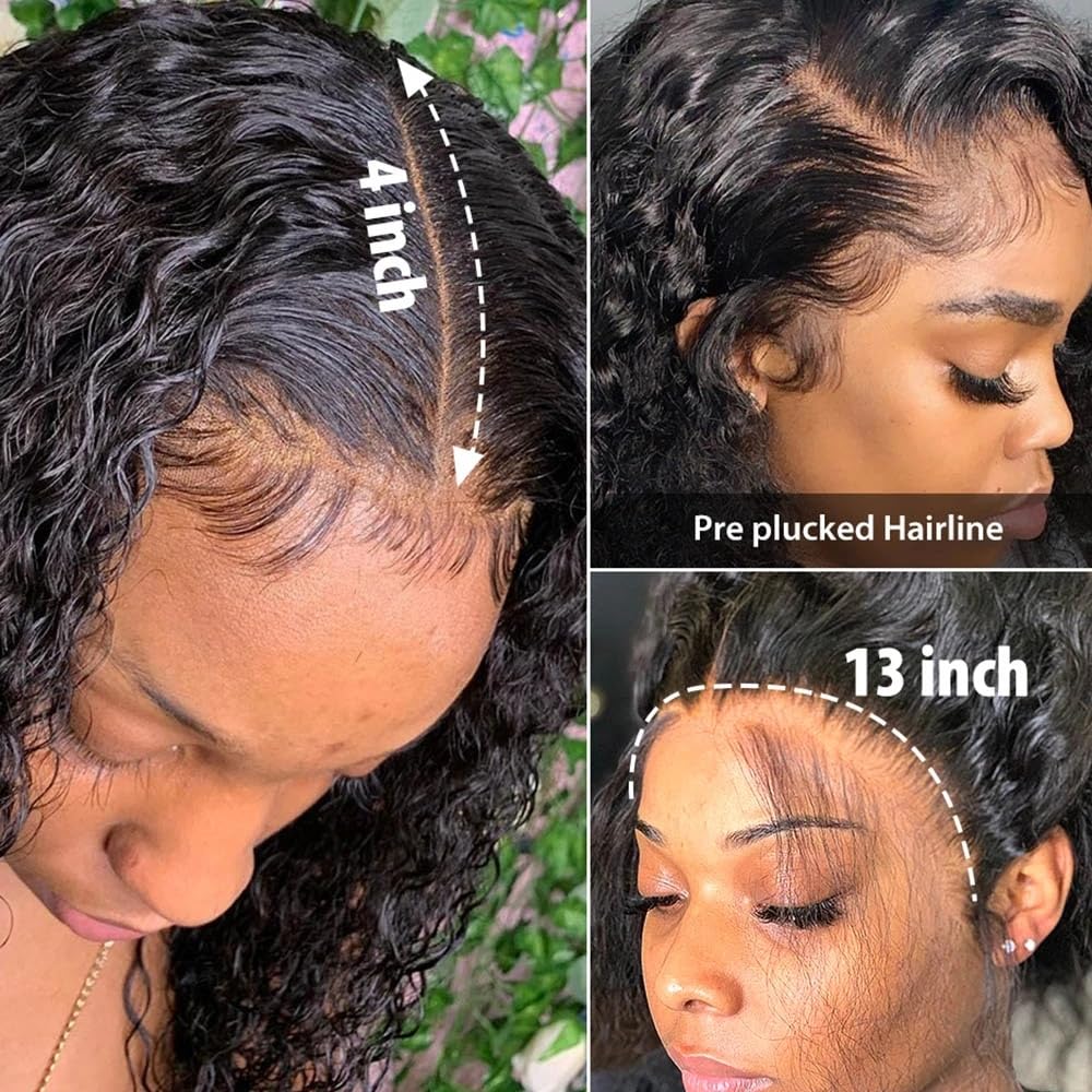 Besurina Deep Curly Bob Wig Free part supports multiple hairstyles