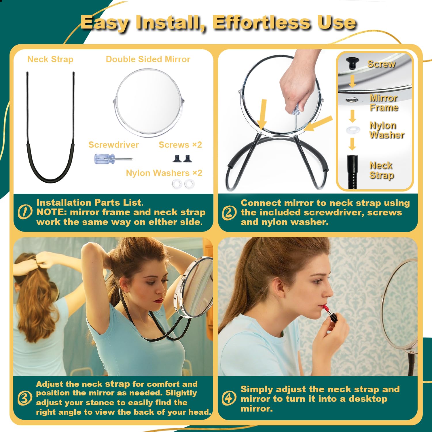 BESZONE screwdriver included for quick, easy assembly before use.