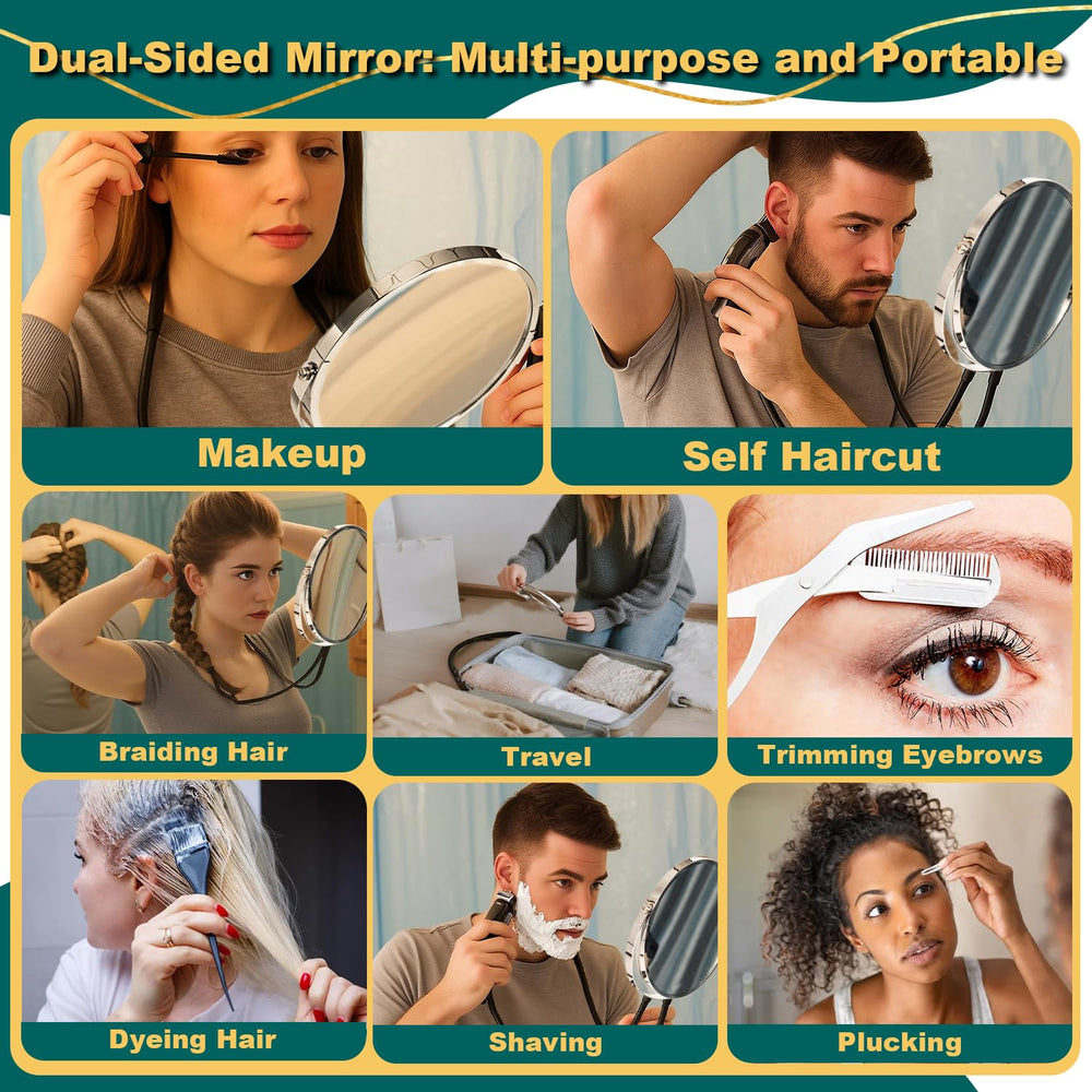 BESZONE self-cut hands-free mirror enabling back-of-head styling.